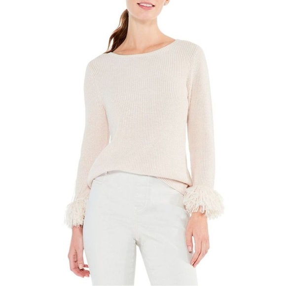 NIC+ZOE Night Fall Sweater in Palomino Cream Sweater Size Medium - Picture 1 of 10